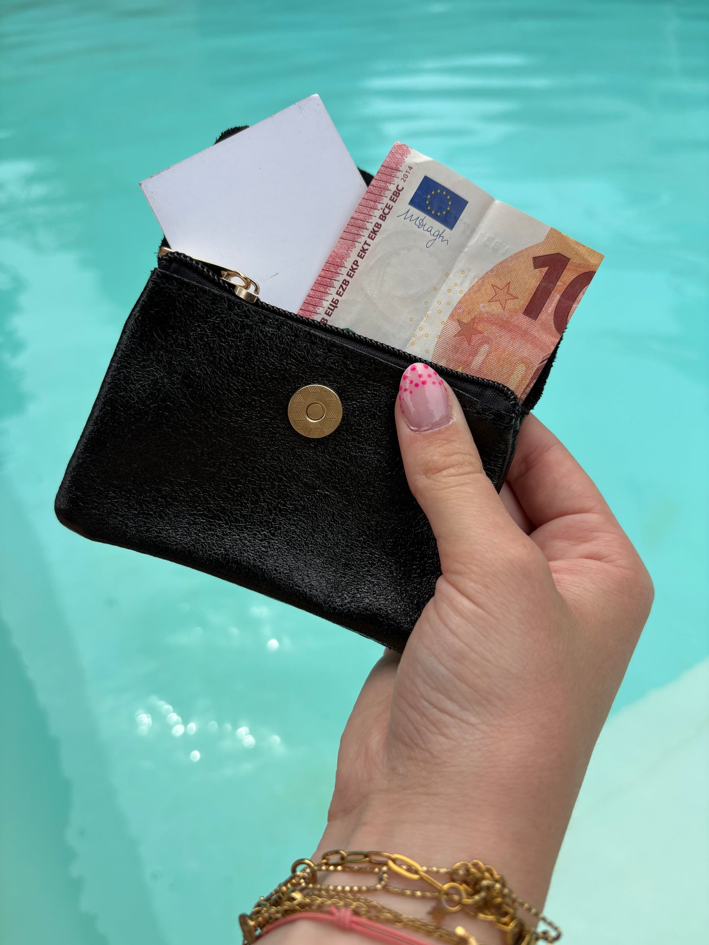 Porte-monnaie Stella noir pailleté