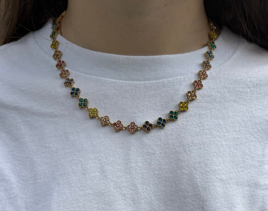 Collier Nina en acier inoxydable multicolore/doré