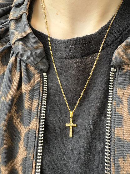 Collier Marie en acier inoxydable doré