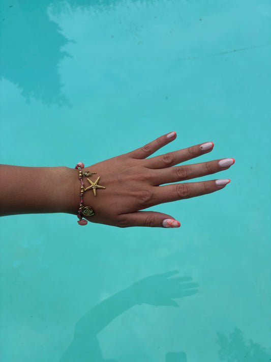 Bracelet Nevena en acier inoxydable rose/doré