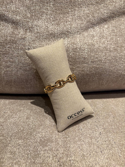 Bracelet jonc Claire en acier inoxydable doré