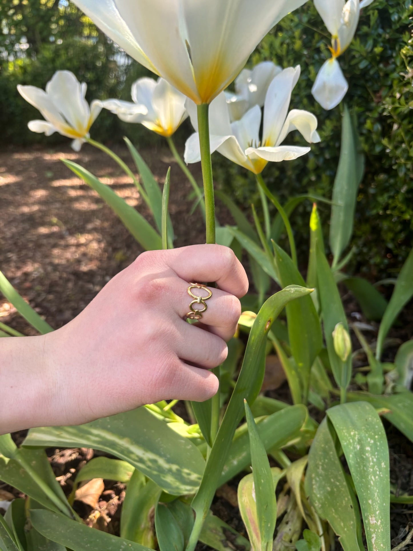 Bague Victoire acier inoxydable dorée