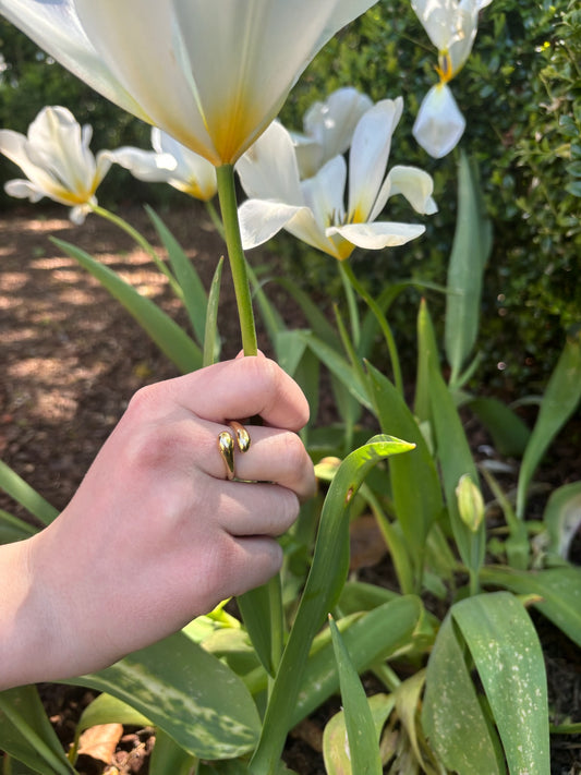 Bague Charline en acier inoxydable dorée