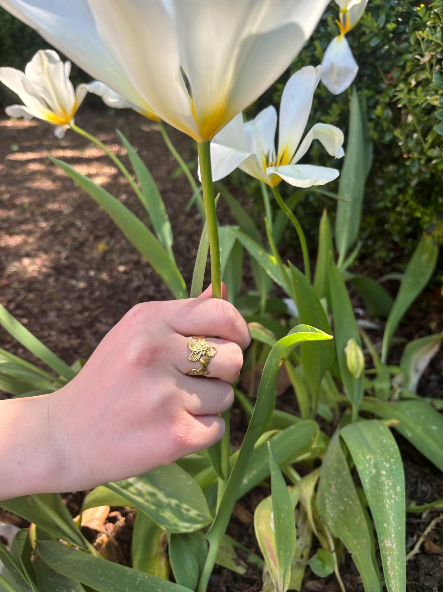 Bague Lola en acier inoxydable dorée