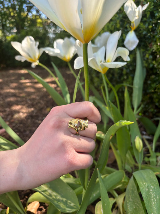 Bague Camille en acier inoxydable dorée