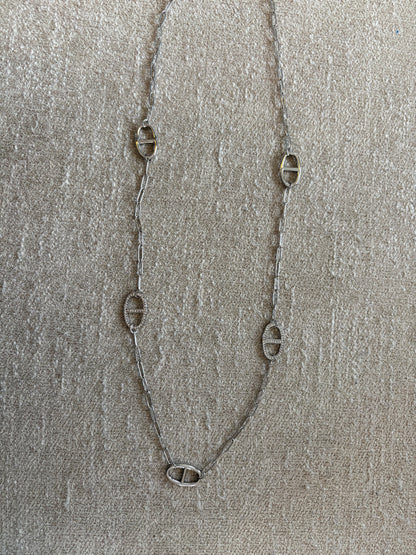 Collier Elisa en acier inoxydable argenté
