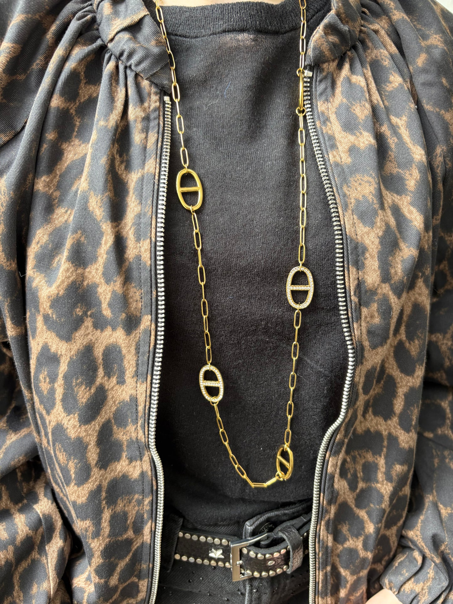 Collier Elisa en acier inoxydable doré