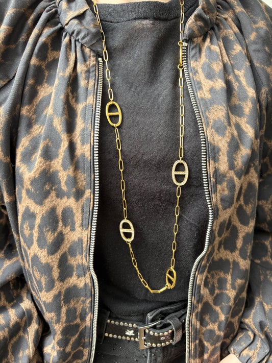 Collier Elisa en acier inoxydable doré