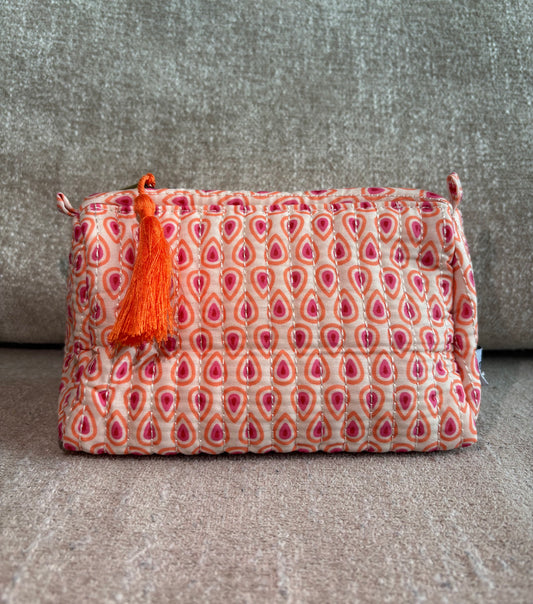 Petite trousse Marrakech orange/rose