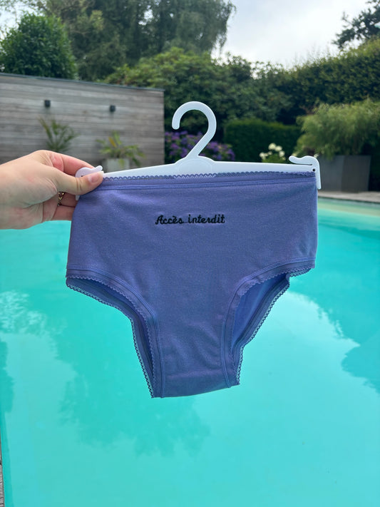 Culottes pailletés “accès interdit”