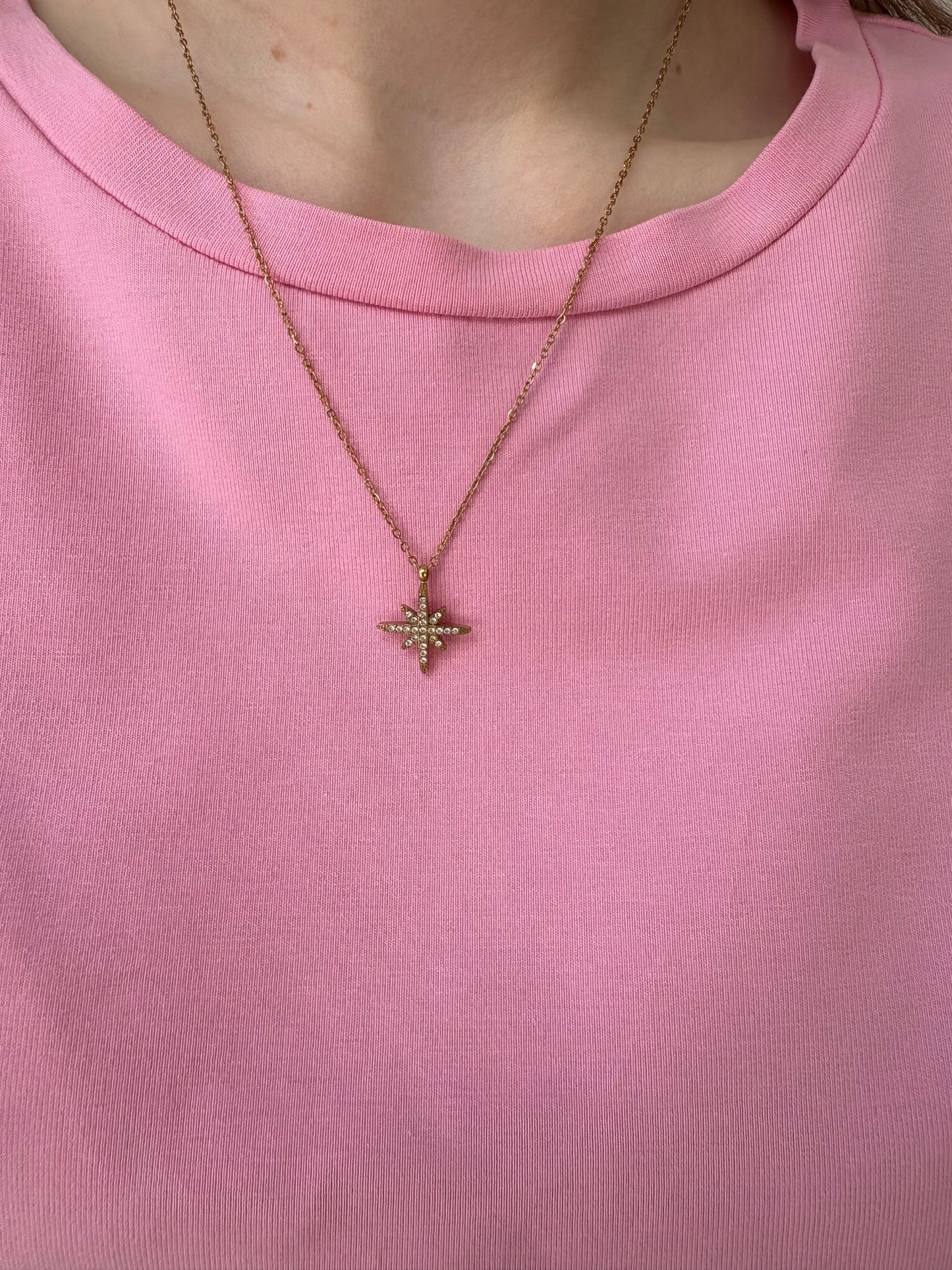 Collier Zia en acier inoxydable doré