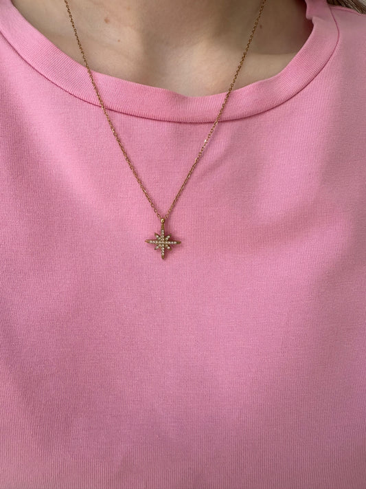Collier Zia en acier inoxydable doré