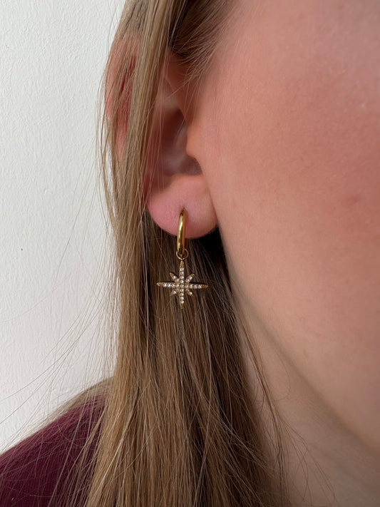 Boucles d'oreilles Zia en acier inoxydable dorées