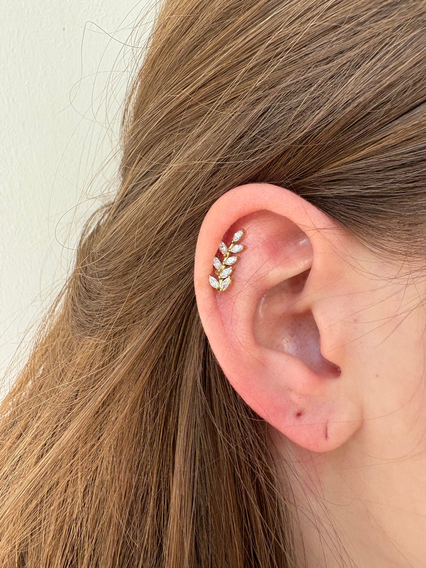 Piercing Mathilde en acier inoxydable doré