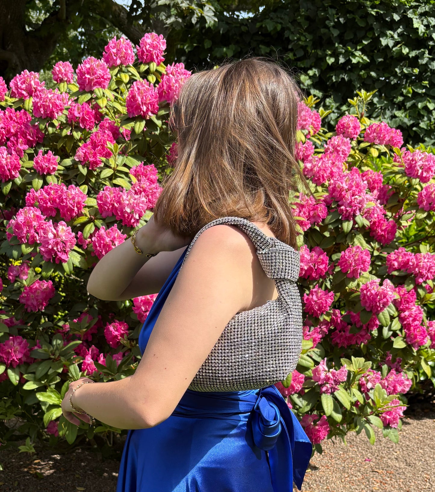Sac à strass argenté