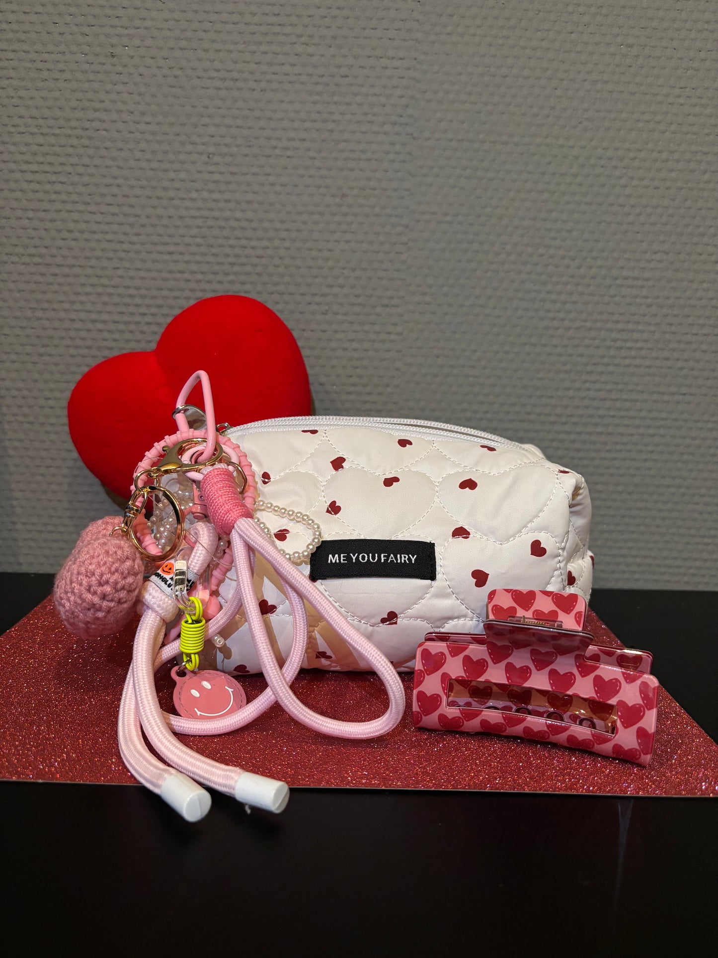 Trousse Saint-Valentin (porte-clés et pince)