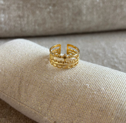 Bague Marion en acier inoxydable dorée