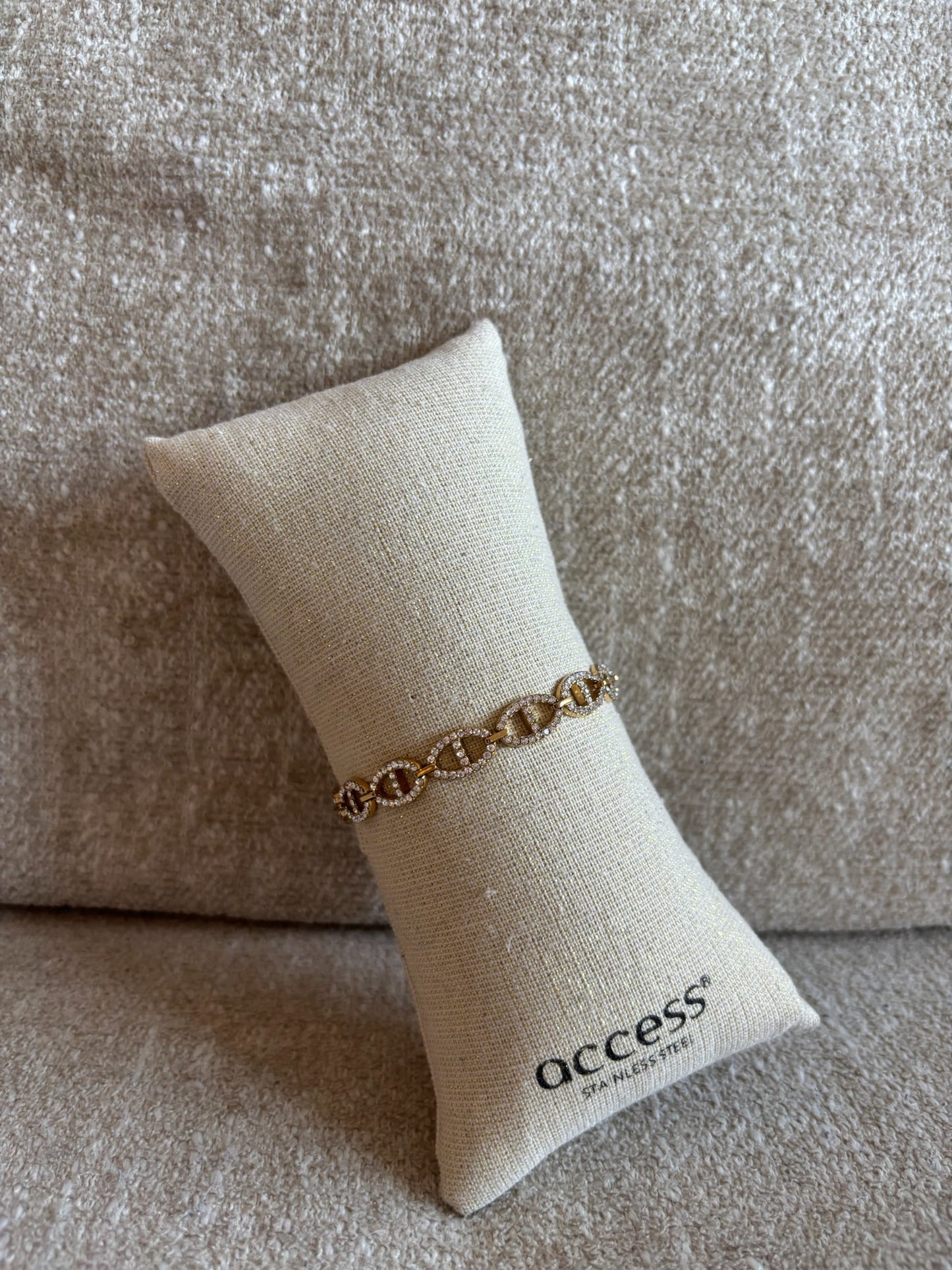 Bracelet Maya en acier inoxydable doré