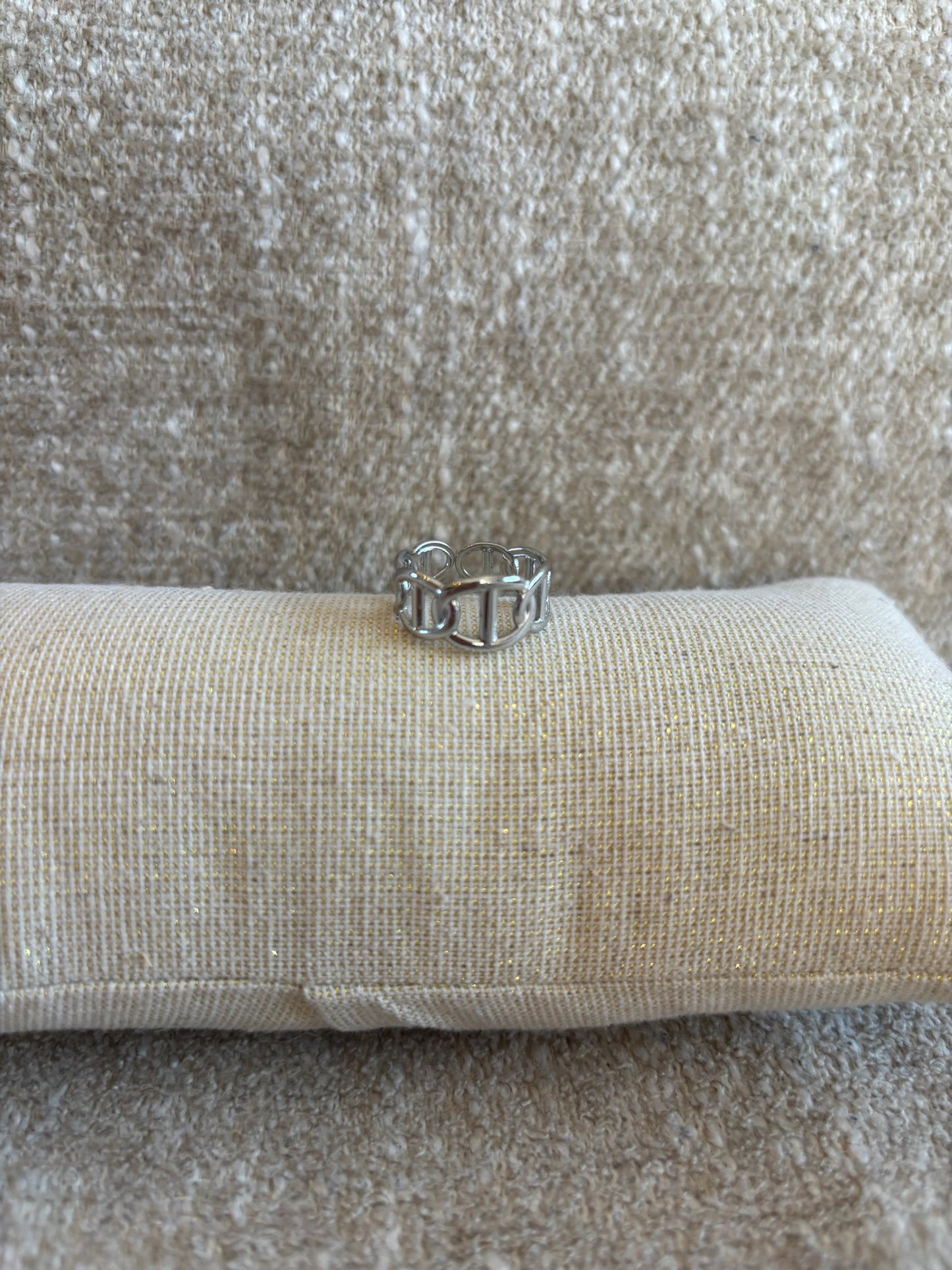 Bague Mélusine en acier inoxydable argentée