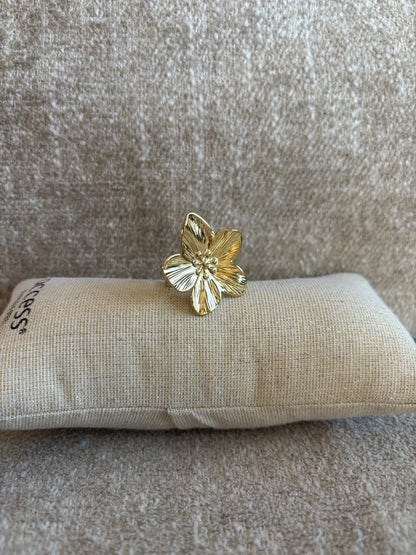 Bague Mona en acier inoxydable dorée