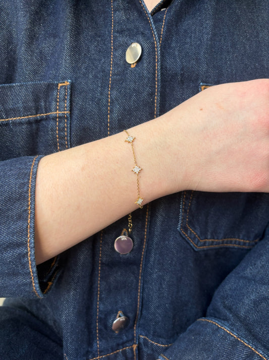Bracelet Iris en acier inoxydable doré