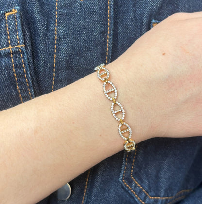 Bracelet Maya en acier inoxydable doré