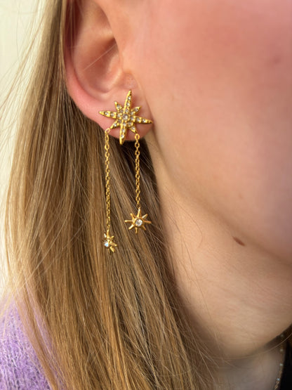 Boucles d'oreilles Emilie en acier inoxydable dorées