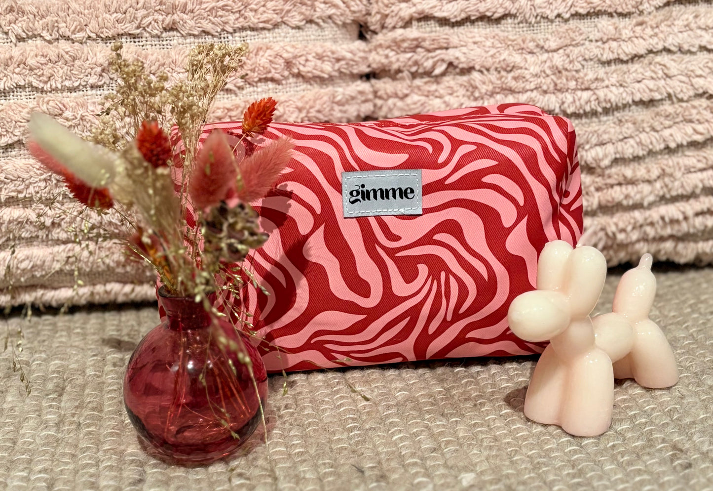 Trousse Venise rose/rouge