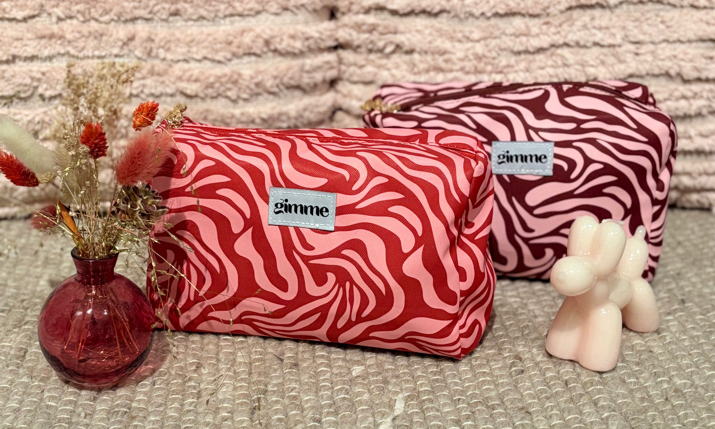 Trousse Venise rose/bordeaux