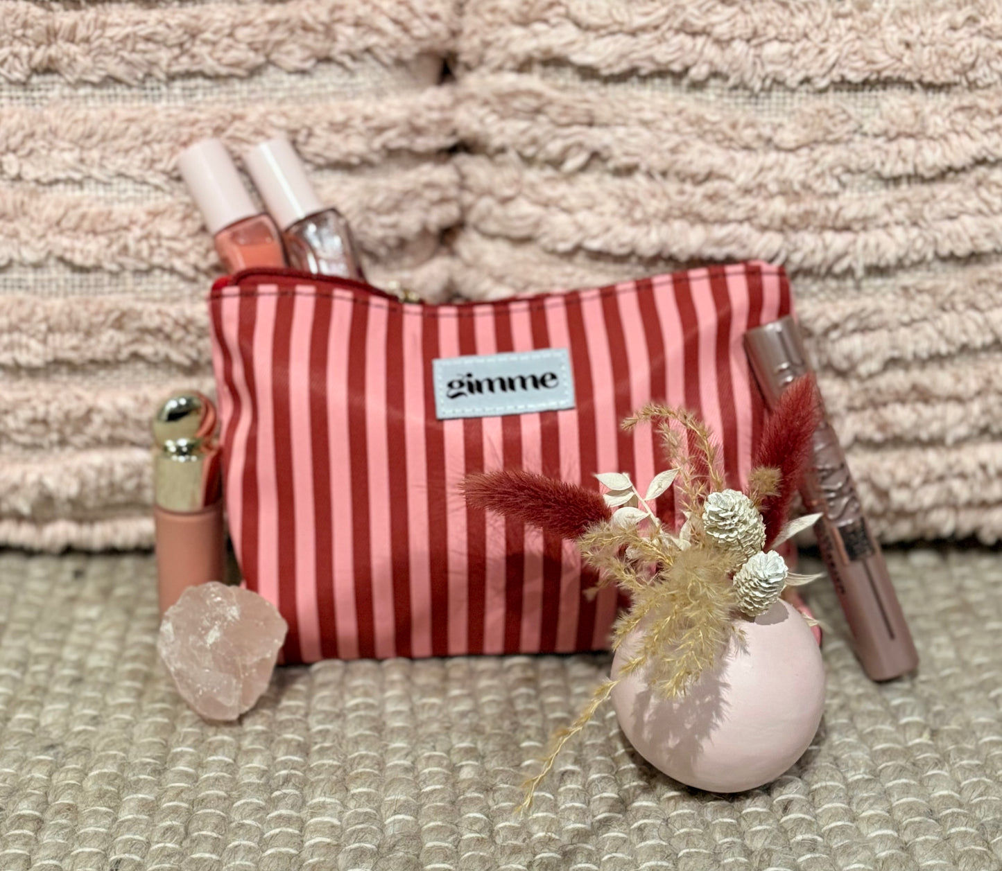 Trousse Milan rose/rouge