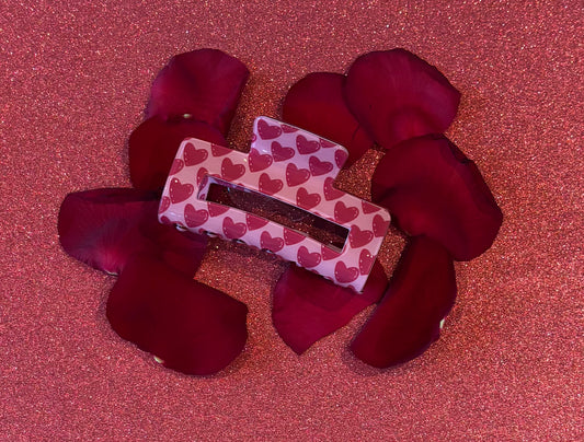 Pince cœurs rose Saint-Valentin