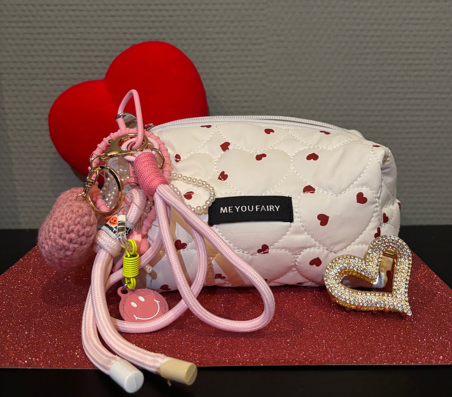 Trousse Saint-Valentin (porte-clés et pince)