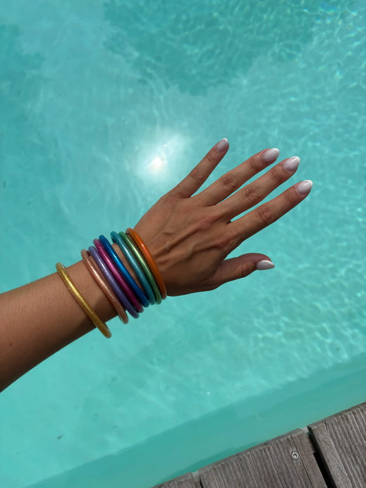 Bracelet jonc Aude pailleté