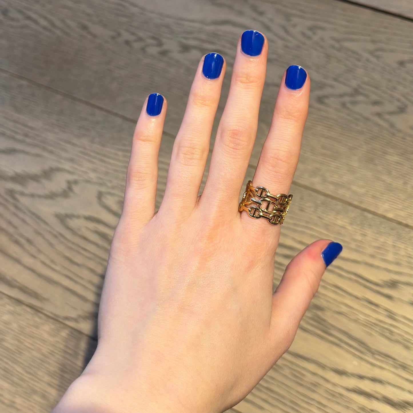 Bague Louise en acier inoxydable dorée