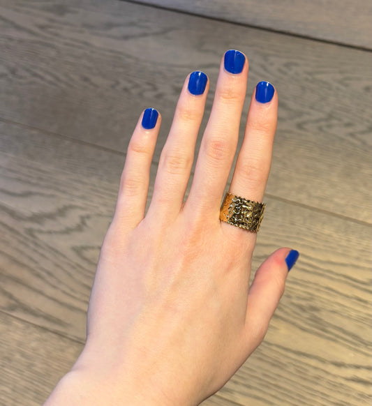 Bague Maud en acier inoxydable dorée