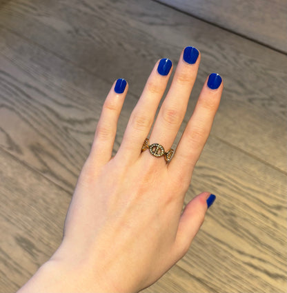Bague Maya en acier inoxydable dorée