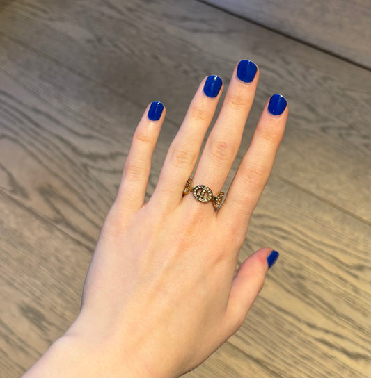 Bague Maya en acier inoxydable dorée