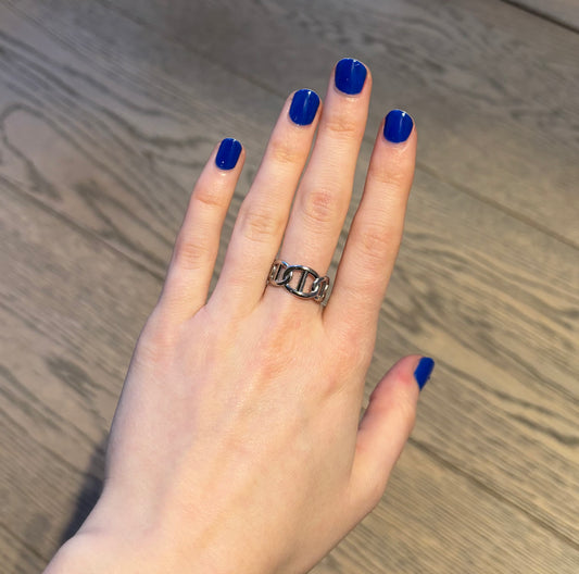 Bague Mélusine en acier inoxydable argentée