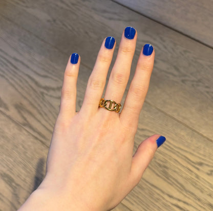 Bague Mélusine en acier inoxydable dorée
