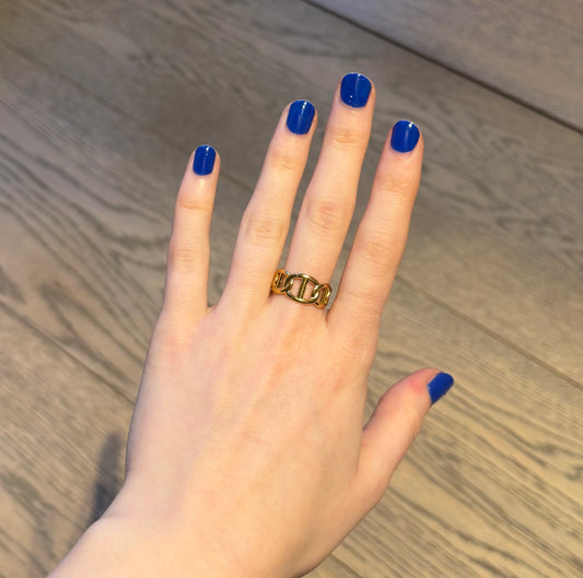Bague Mélusine en acier inoxydable dorée