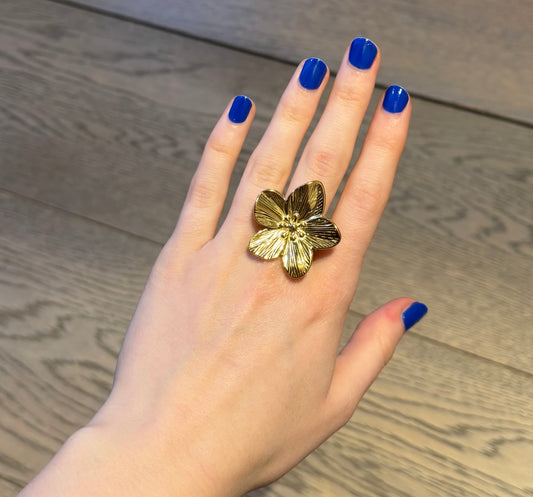Bague Mona en acier inoxydable dorée