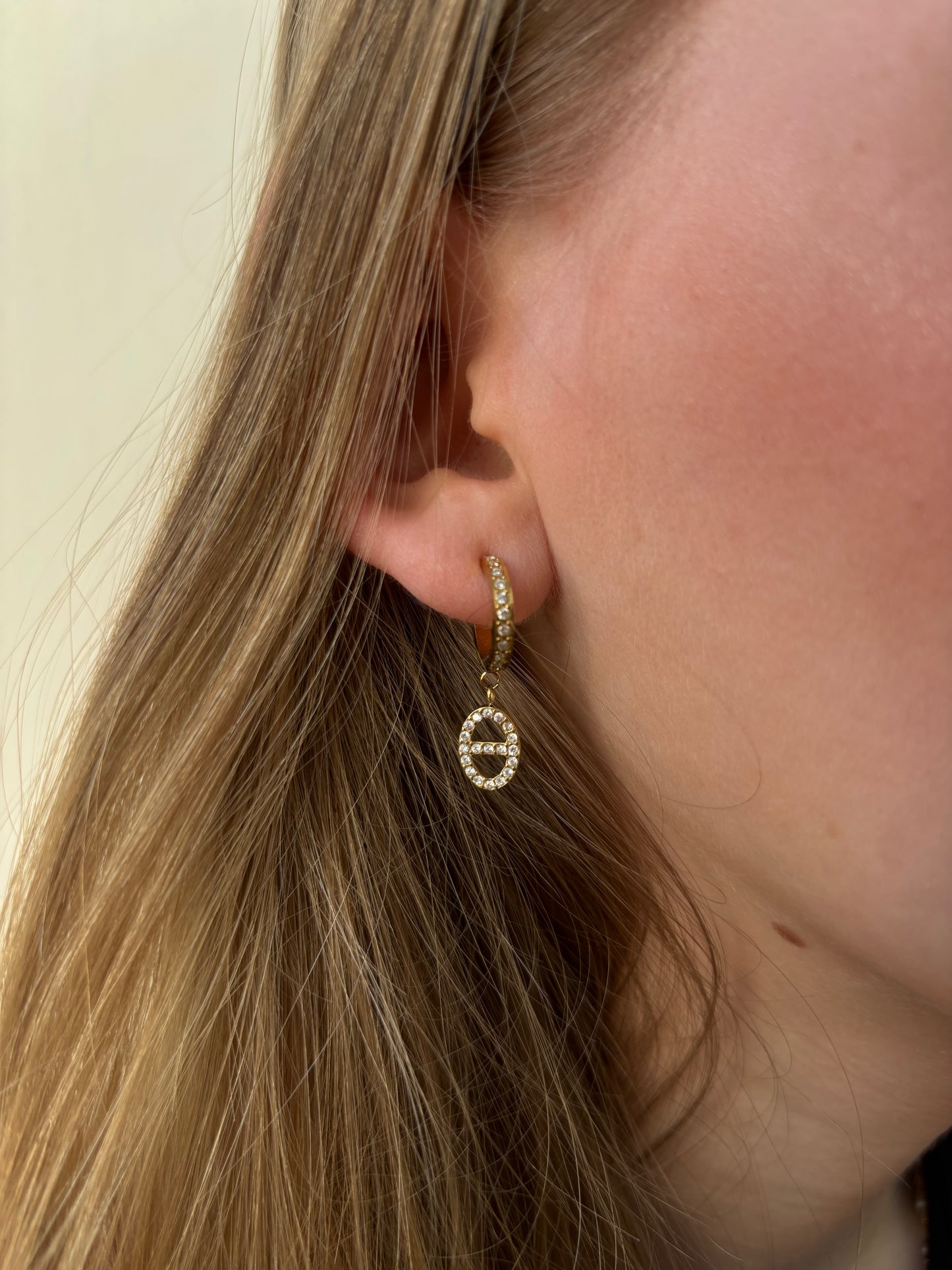 Boucles d'oreilles Julia en acier inoxydable dorées