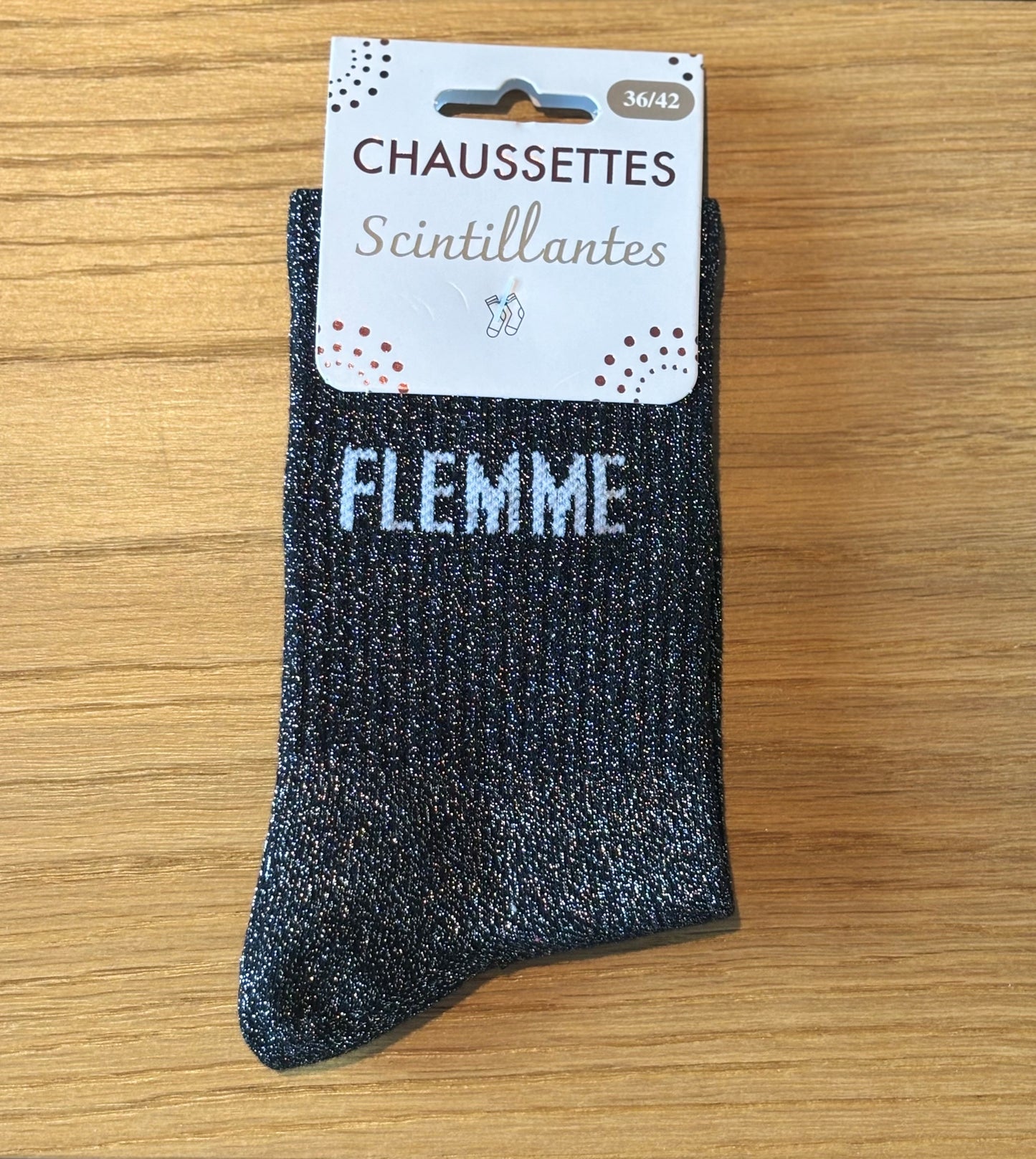 Chaussettes pailletées FLEMME noires