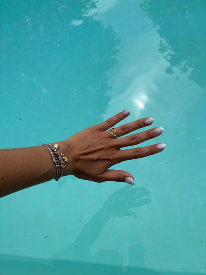 Bague Mélusine en acier inoxydable dorée