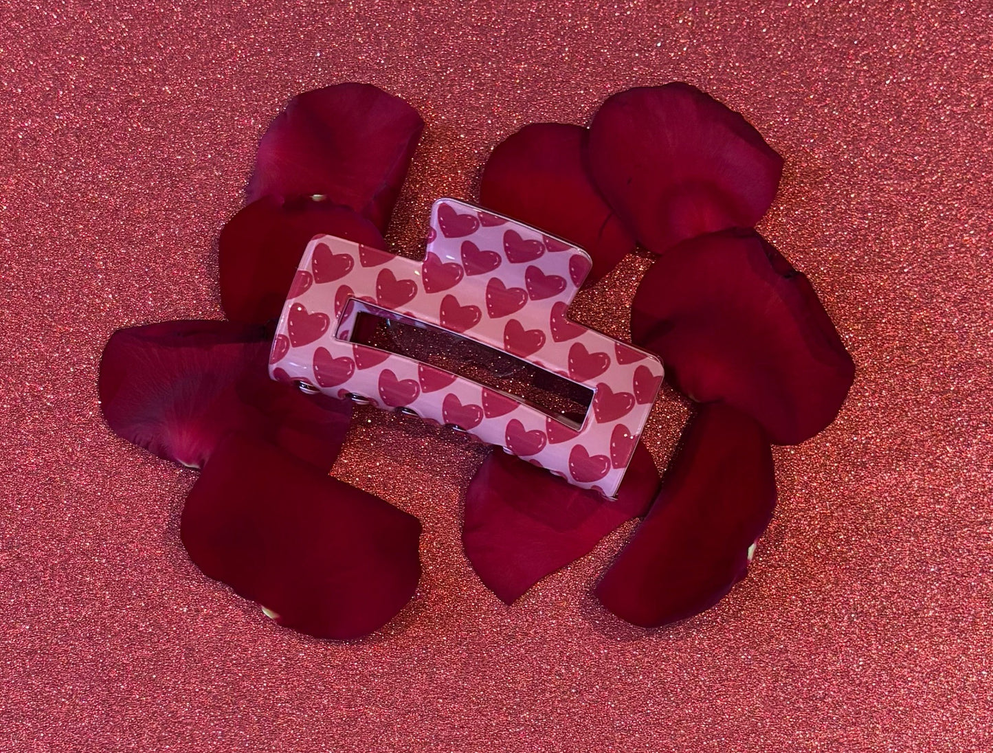 Pince cœurs rose