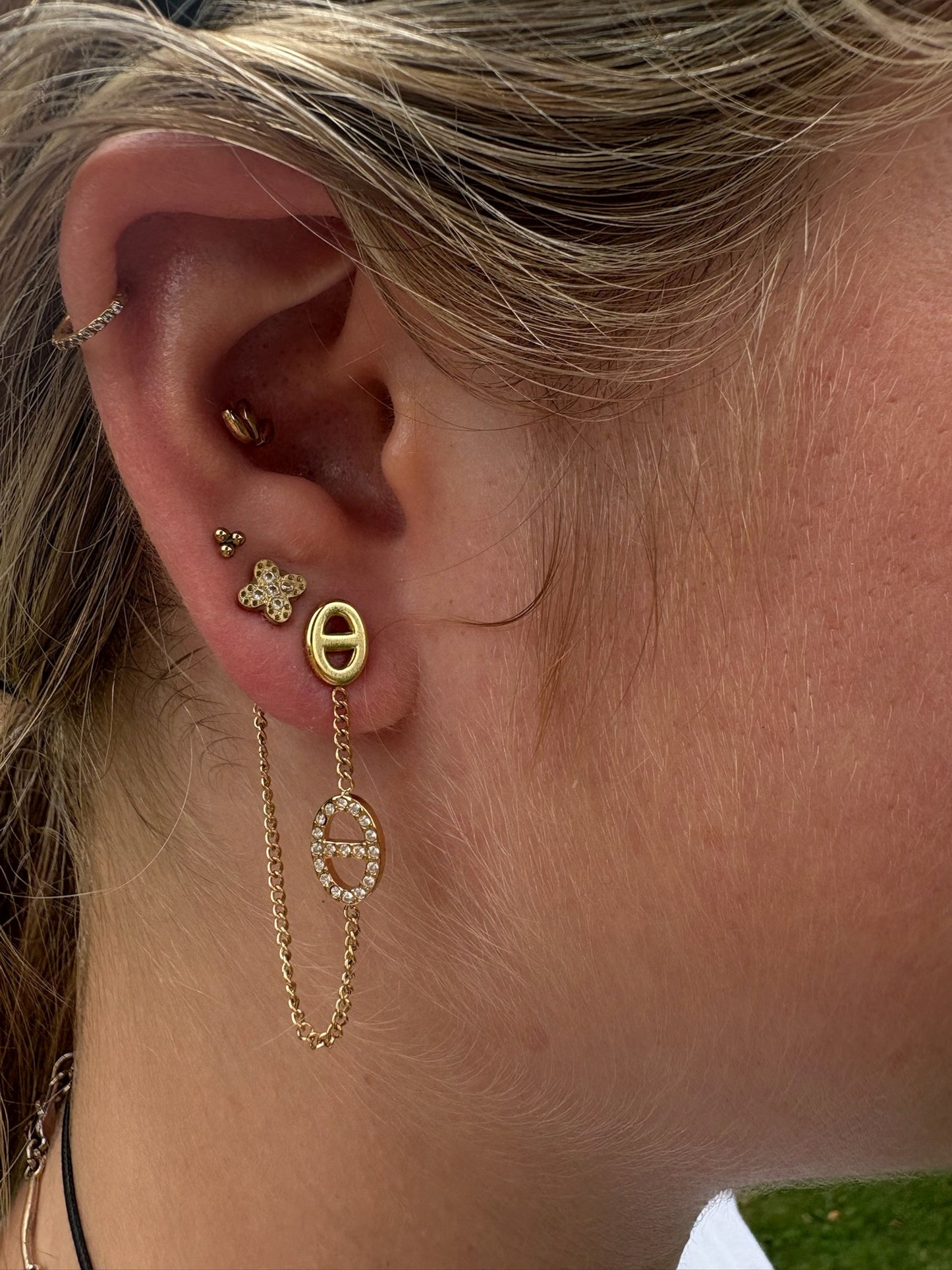 Boucles d'oreilles Zelie en acier inoxydable dorées
