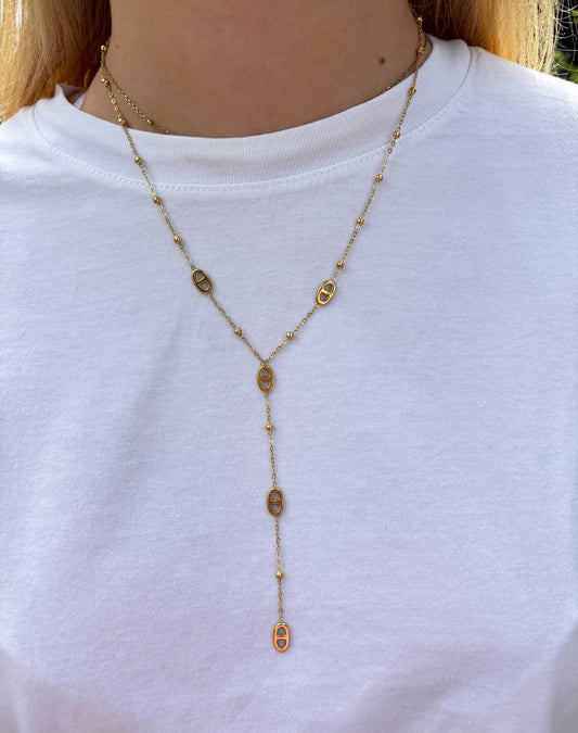 Collier Zoé en acier inoxydable doré